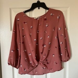 Pink Republic Knotted Hem Top | Small